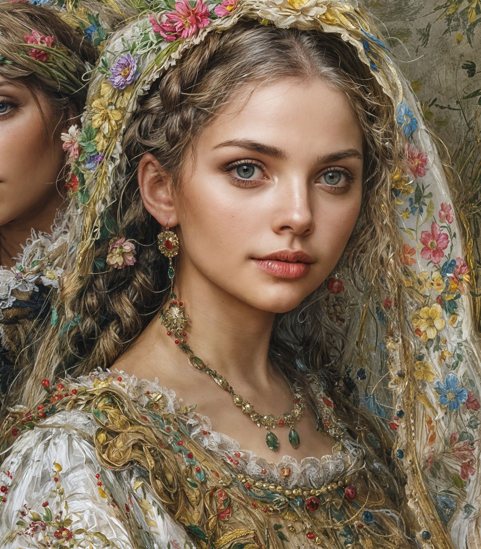 Девушка со служанкой