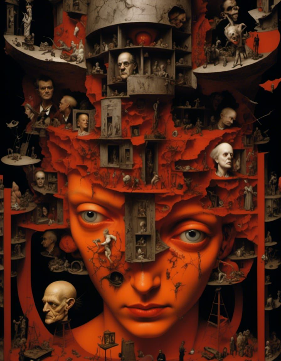 Surreal Devil Disguise in Hyperrealistic 3D Rendering