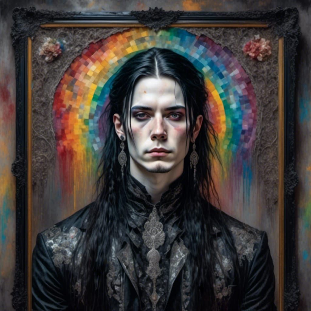 Rainbow and black is elegant