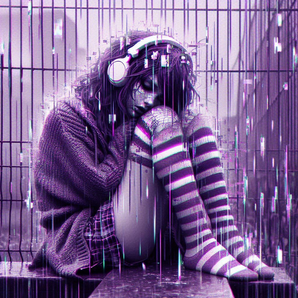 Sleepy Time In The Glitching Rain  by @AceCentric