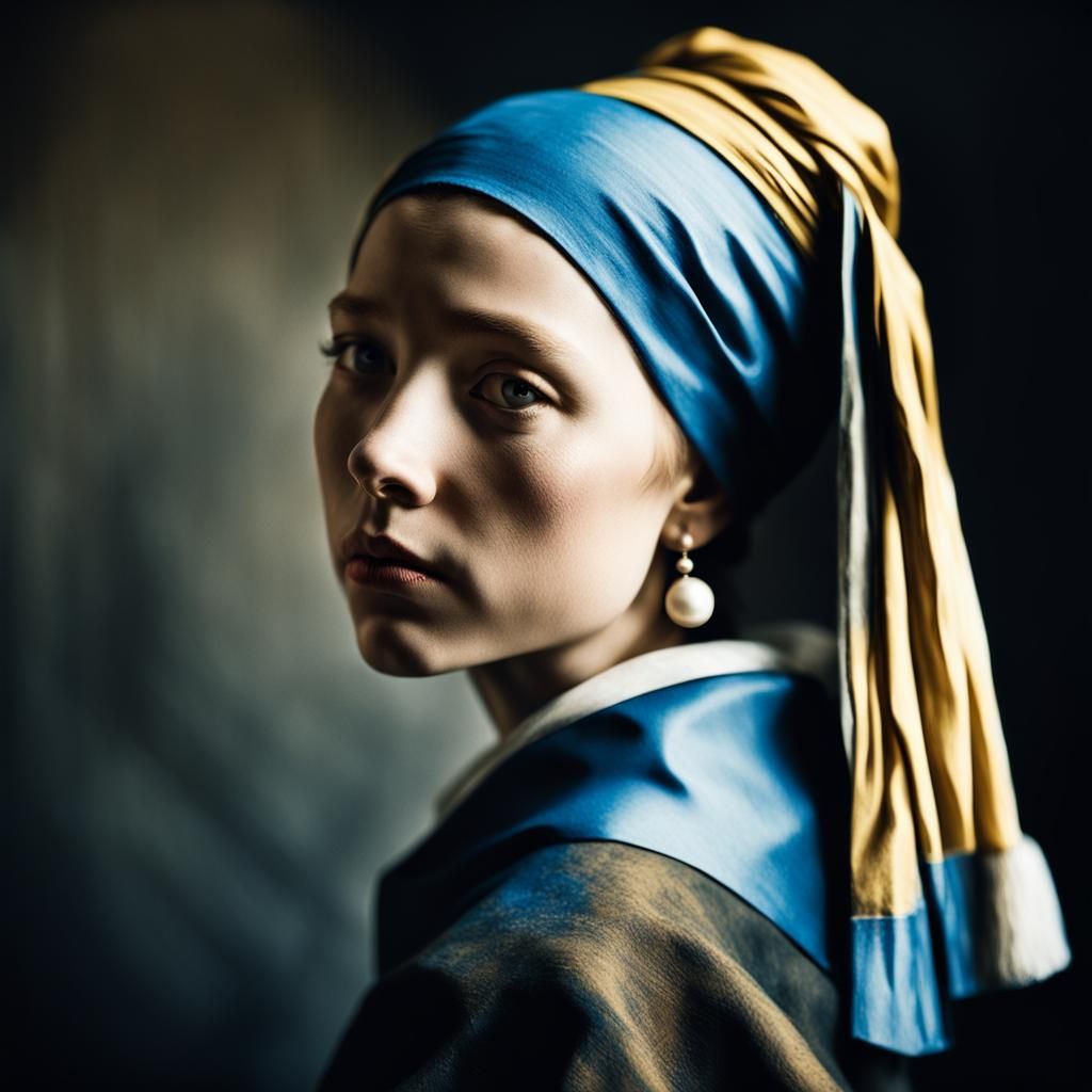 Girl with a pearl earring by Johannes Vermeer