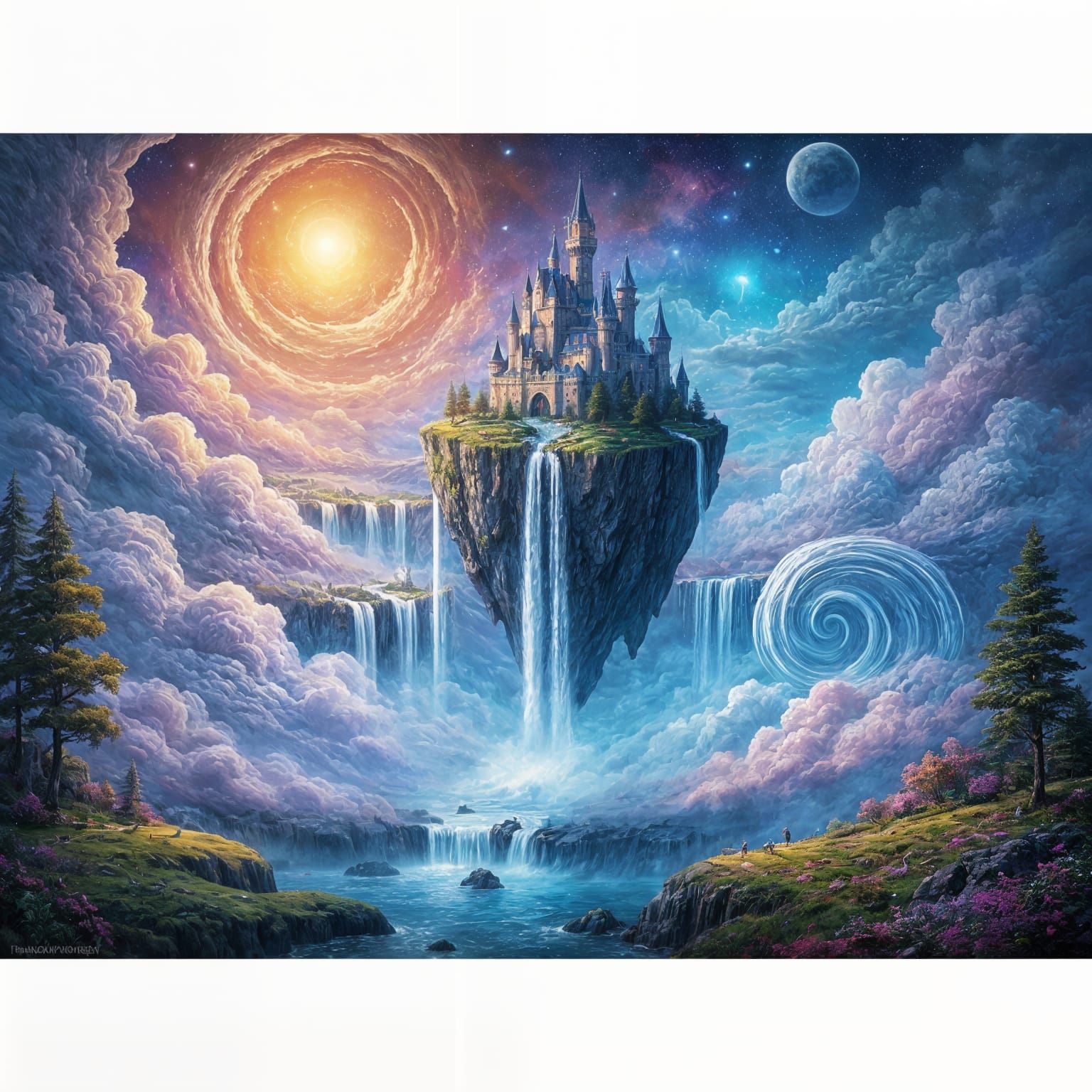 Floating Castle in Dreamland  by @Xyloto