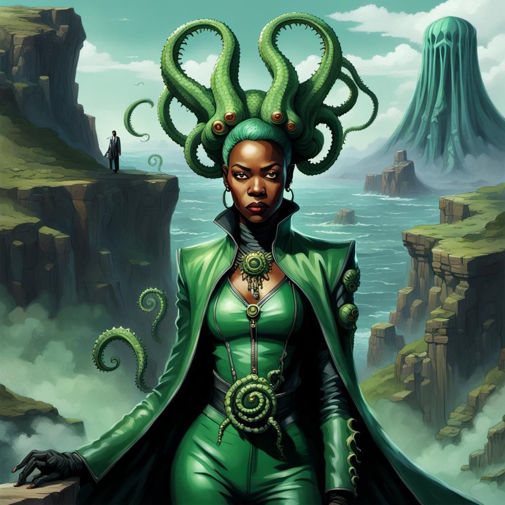 we see a high priestess of the Cult of Cthulhu_006