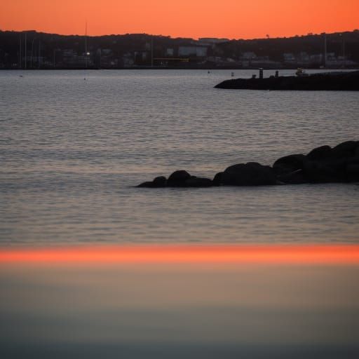 Sunset over the bay
