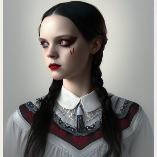 Wednesday Addams - AI Generated Artwork - NightCafe Creator