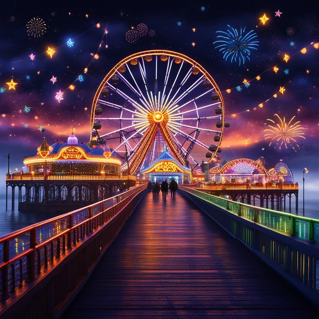Blackpool's funfair  by @Simba_Nala