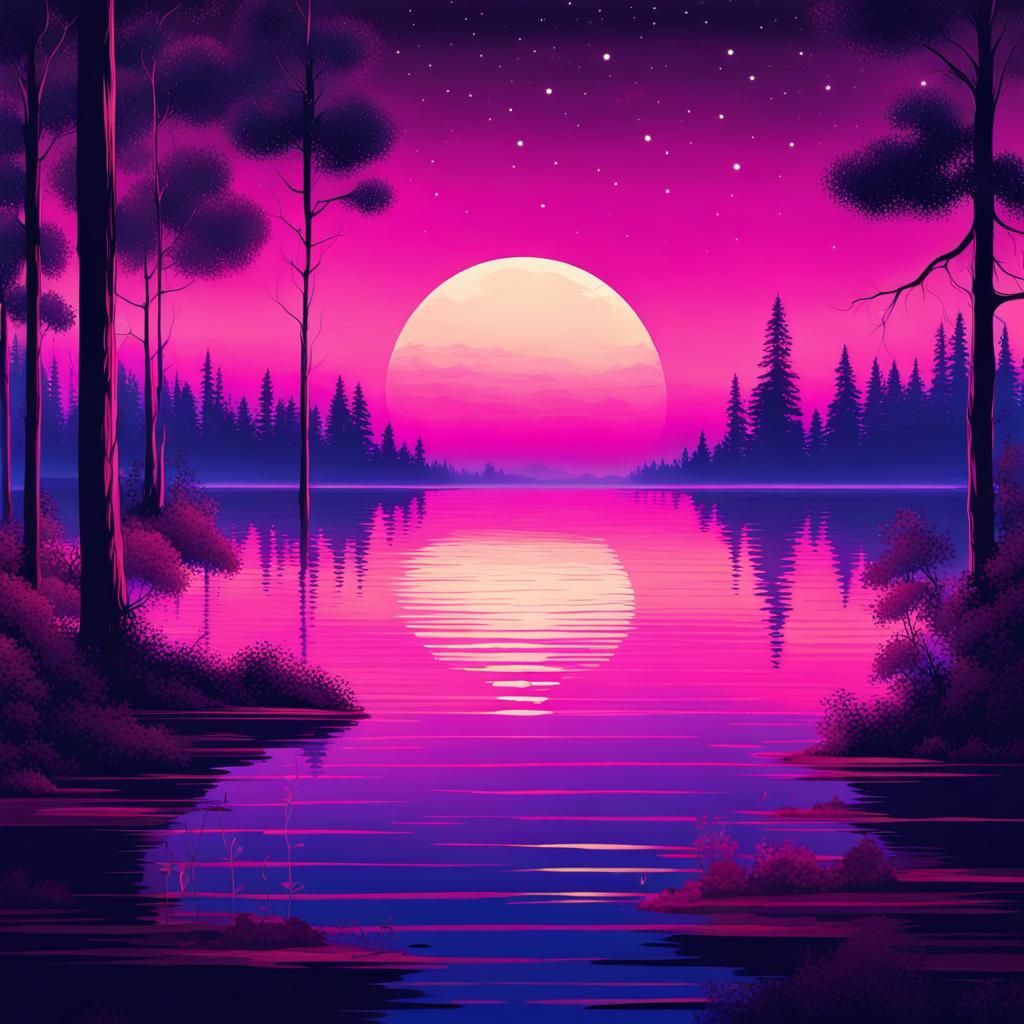 Romantic Moonlight - Ai Generated Artwork - Nightcafe Creator