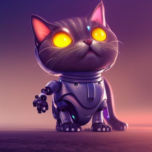 Robo Cat - AI Generated Artwork - NightCafe Creator