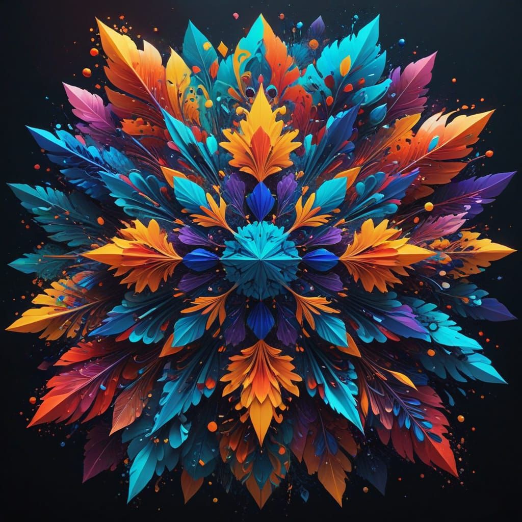 A splash screen of kaleidoscope art  by @Ramzey