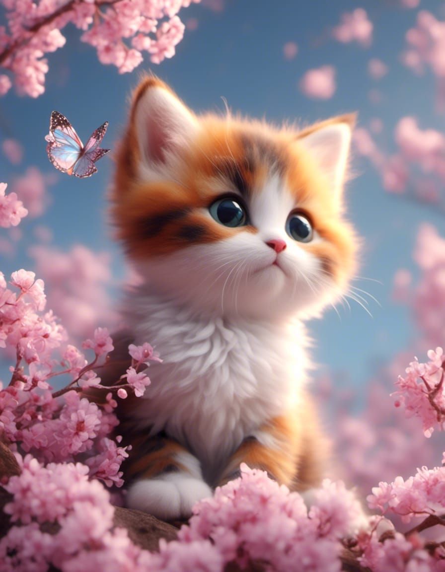 Calico Kitten in Spring #2