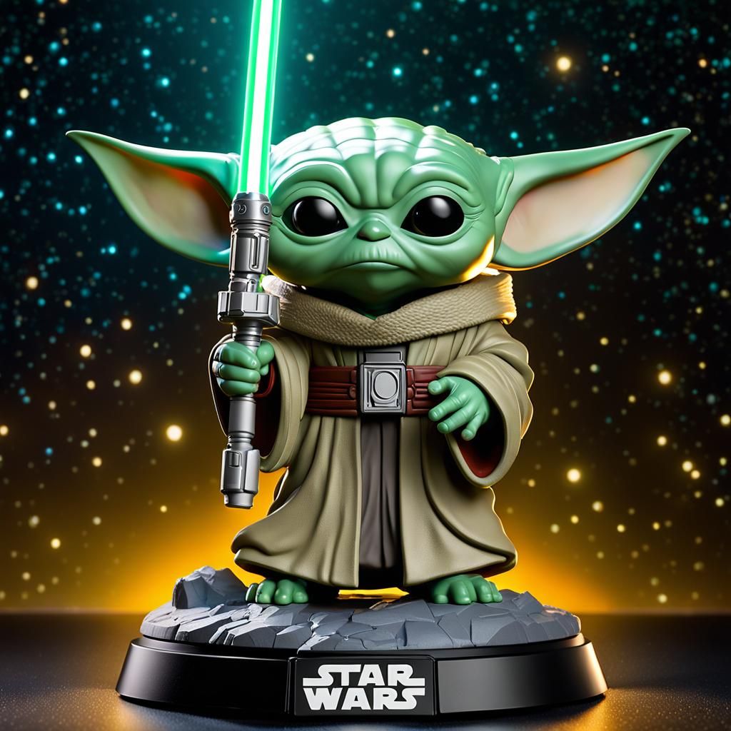 Bobblehead Baby Yoda AI Generated Artwork NightCafe Creator
