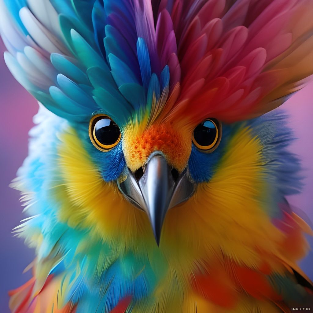 Rainbow parrot   by @Pindalin 