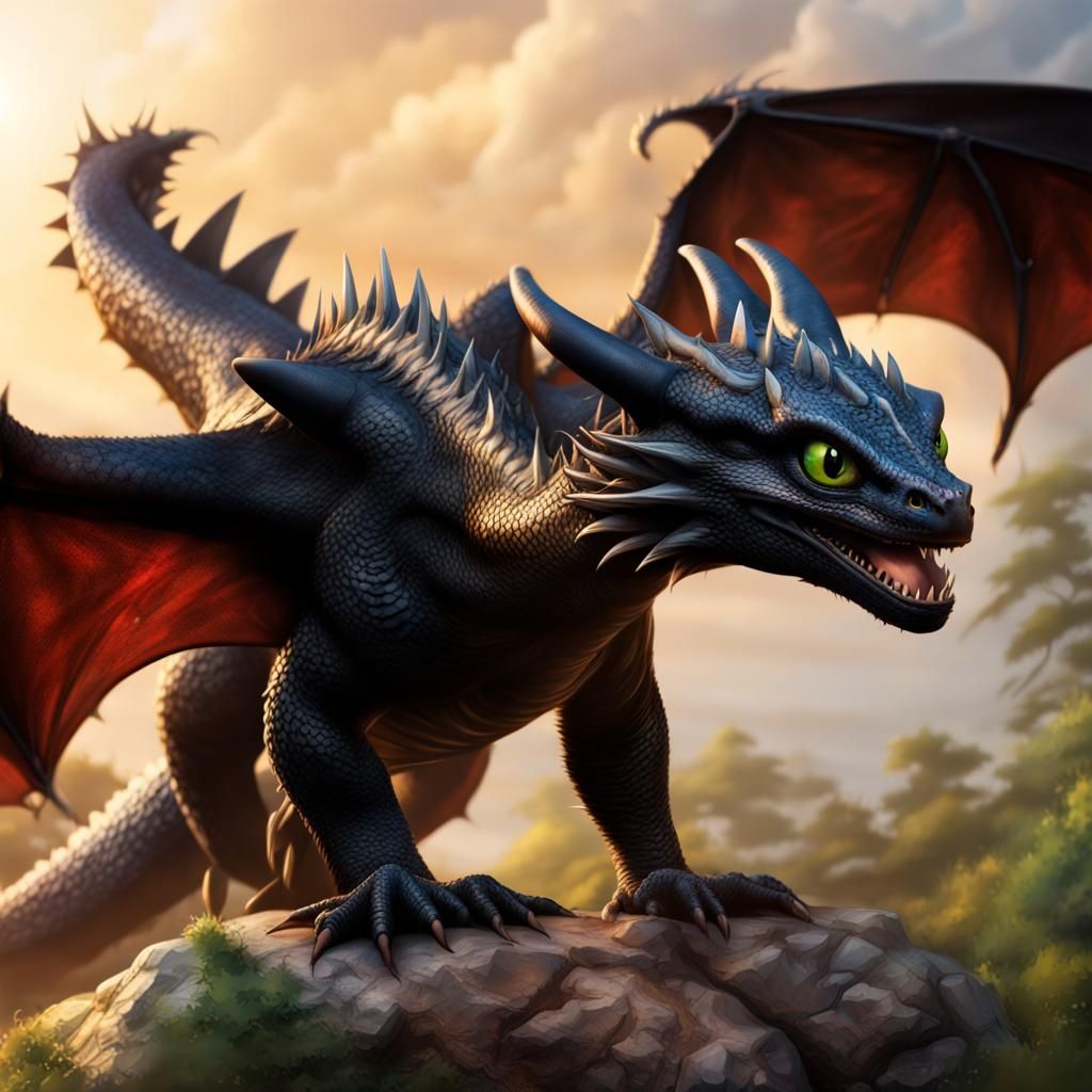 Toothless (dragon) in real life - AI Generated Artwork - NightCafe Creator