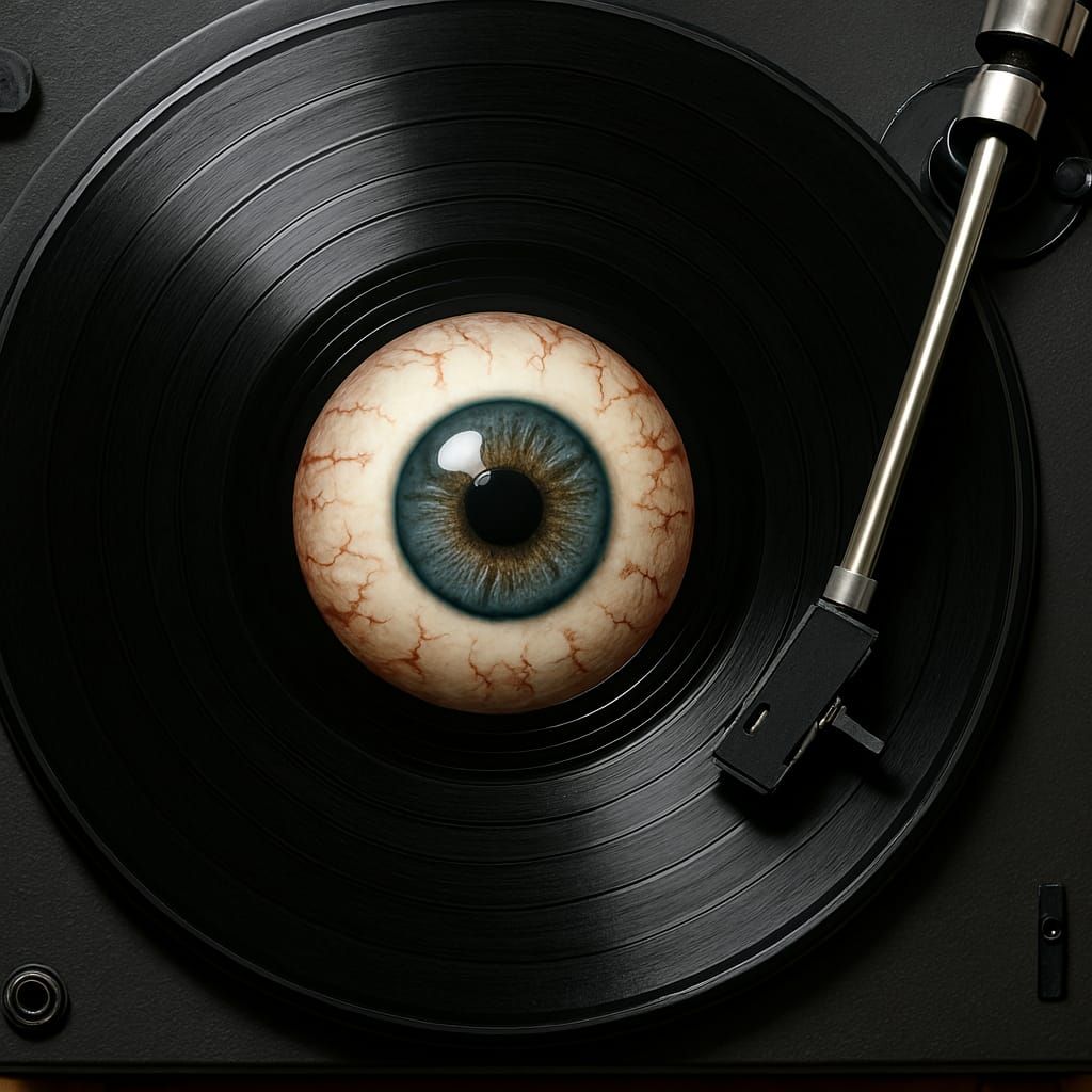 eye record on turntable