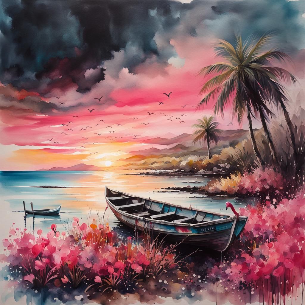 Sunkissed waters before a storm