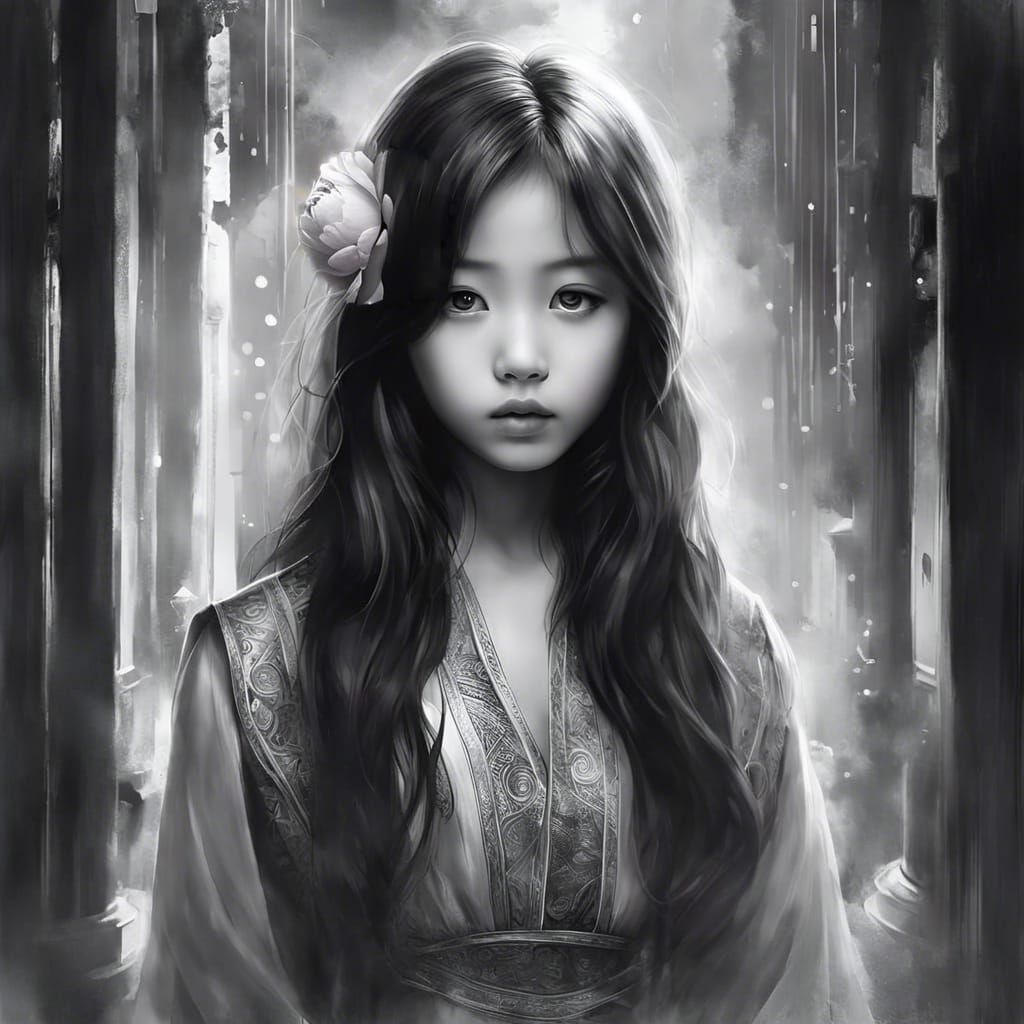 black and white portrait  by @Magdalene