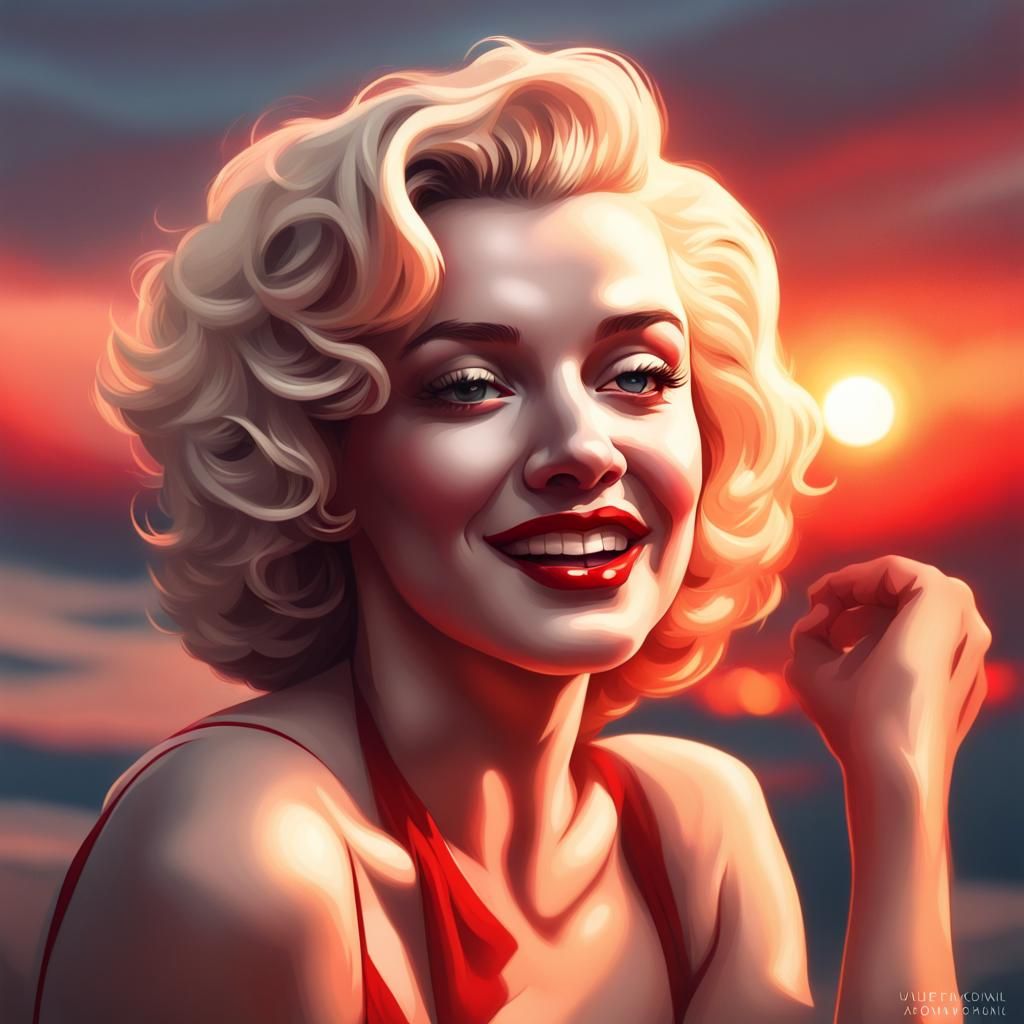 Marilyn Monroe Smiling Ai Generated Artwork Nightcafe Creator