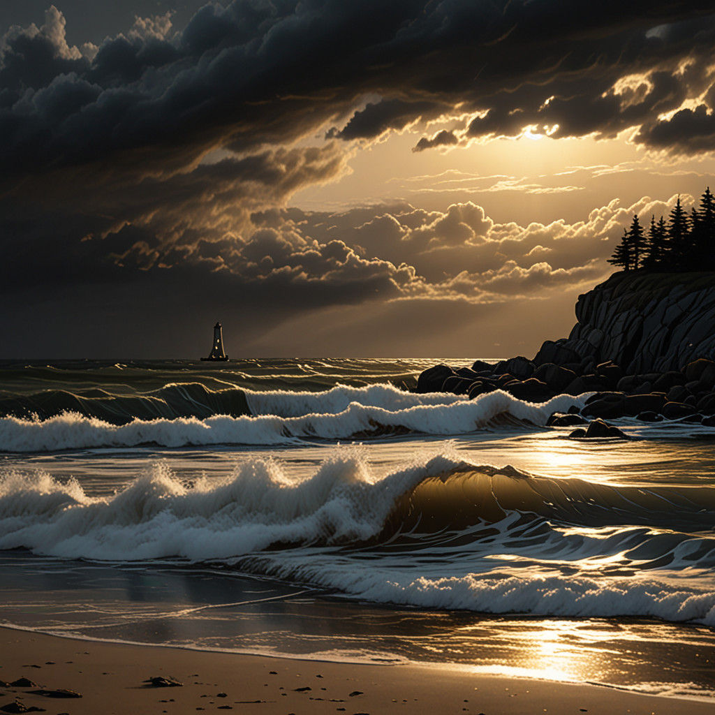Magnifique coucher de soleil à la plage  by @Raihan