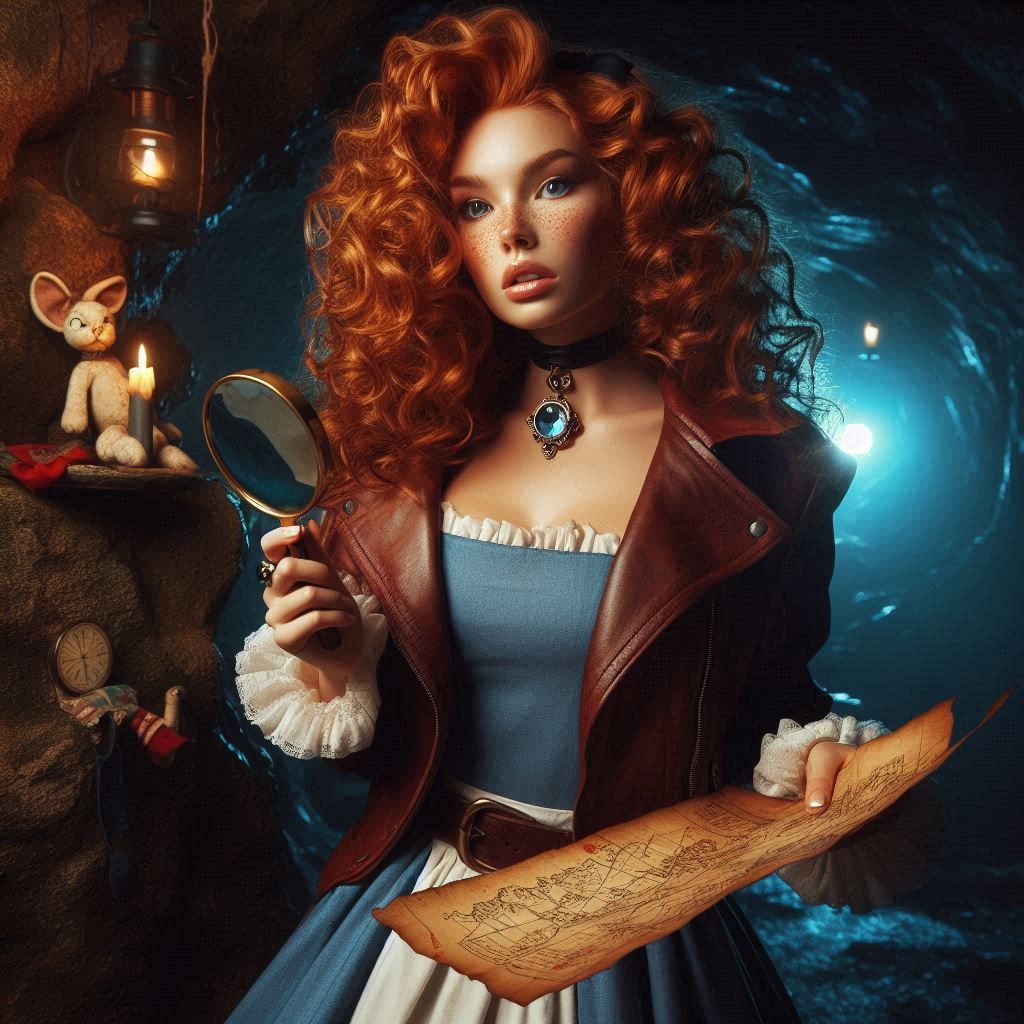 Adult Alice in adventure