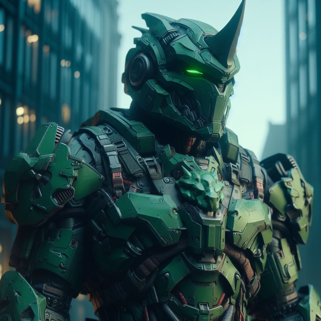 Super Sentai - Bioman Green rhinoceros