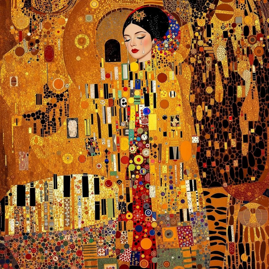 Freya's Tears Inspired by Gustav Klimpt, part of a series