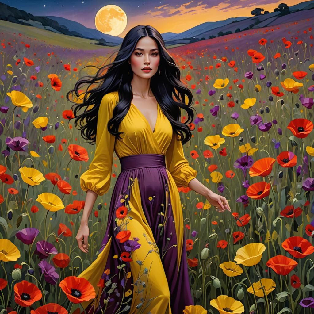 Linen Fengmian sublime and very beautiful brown woman ...