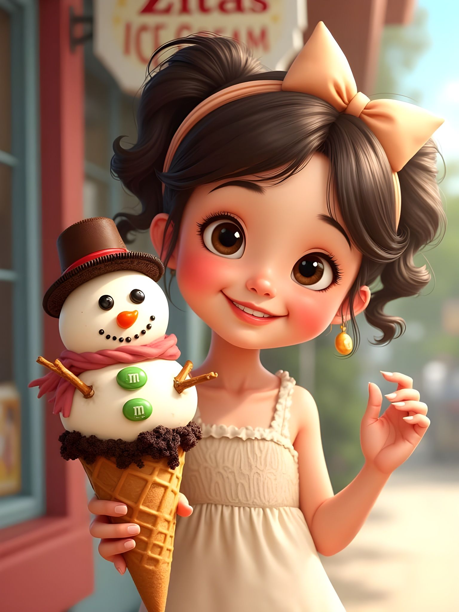 Whimsical Frosty the Ice Cream Cone Man  by @Gary Murakami