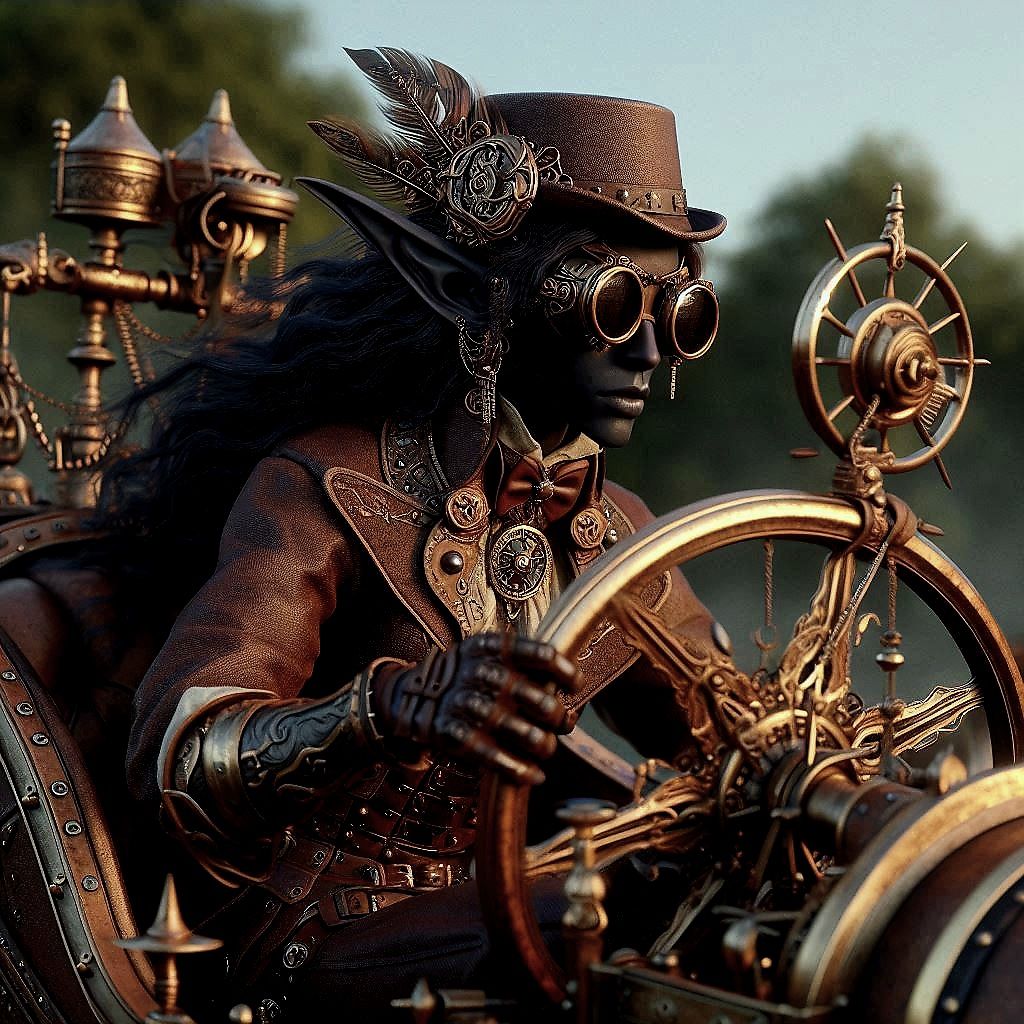 The get-away drivers. Steampunk-elven