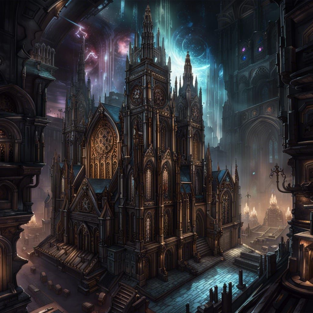 Gothic warhammer 40k church - AI Generated Artwork - NightCafe Creator