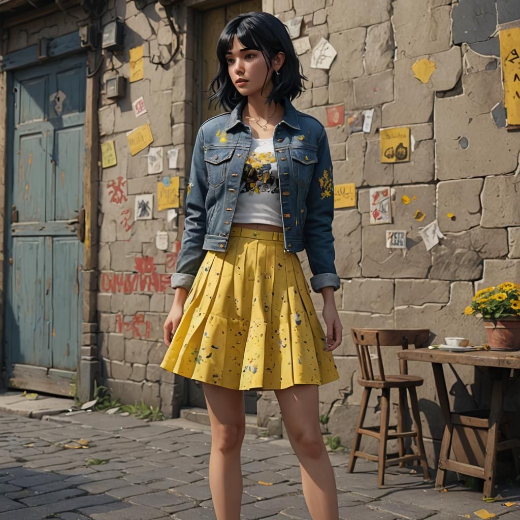 A flirty yellow skirt