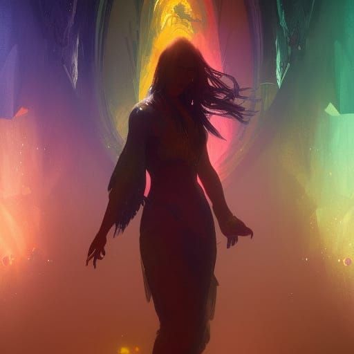 rainbow girl