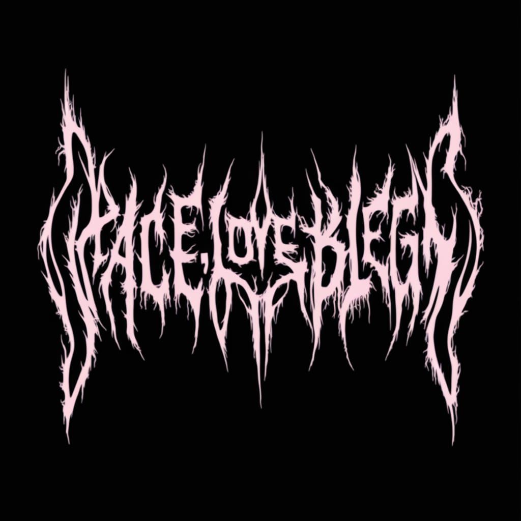 Black Metal Font Art with Emocore Aesthetic