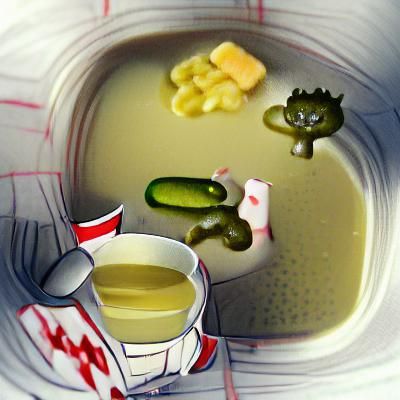 pickles, milk, soup, yucky soup
