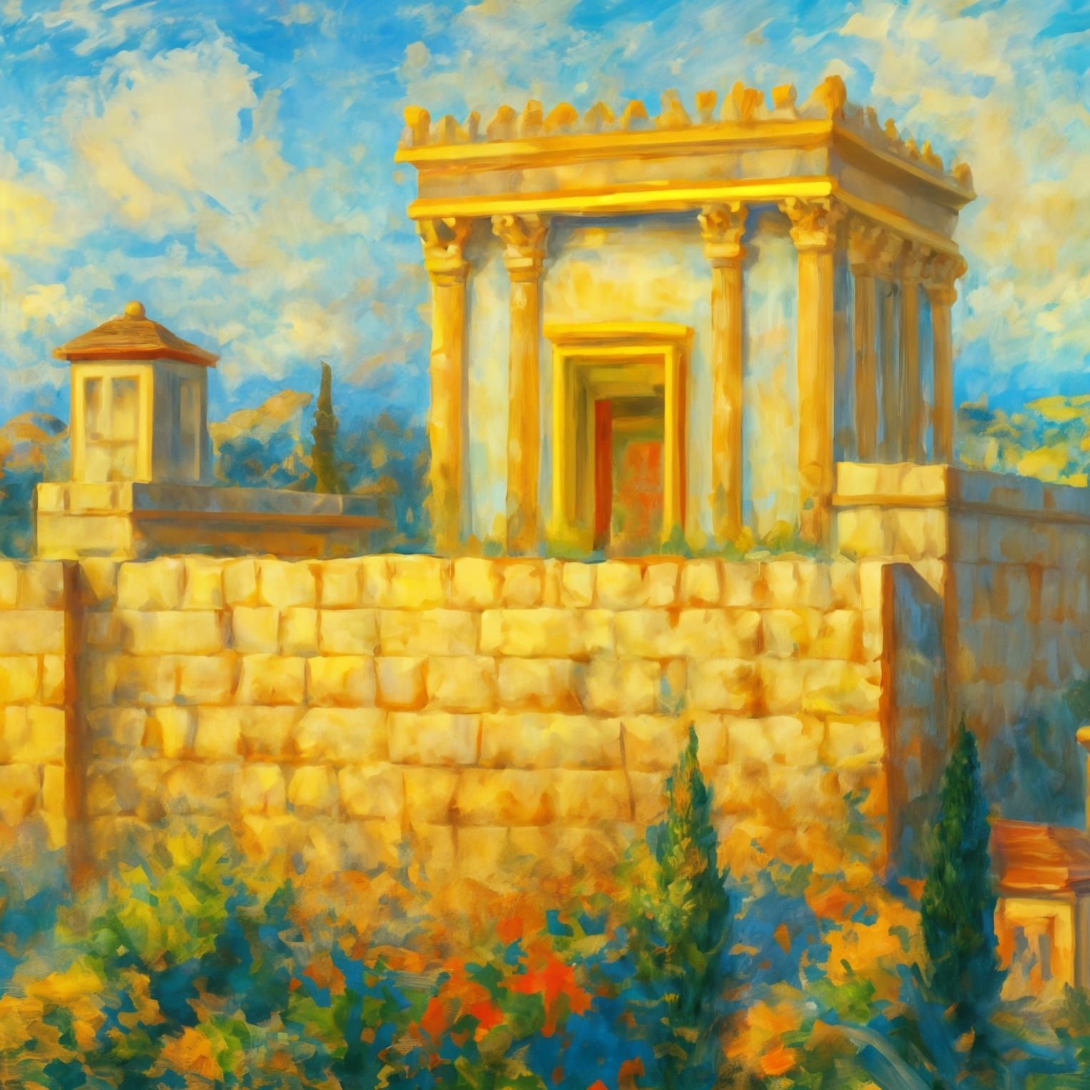 Jerusalem Double Exposure: Temple and City