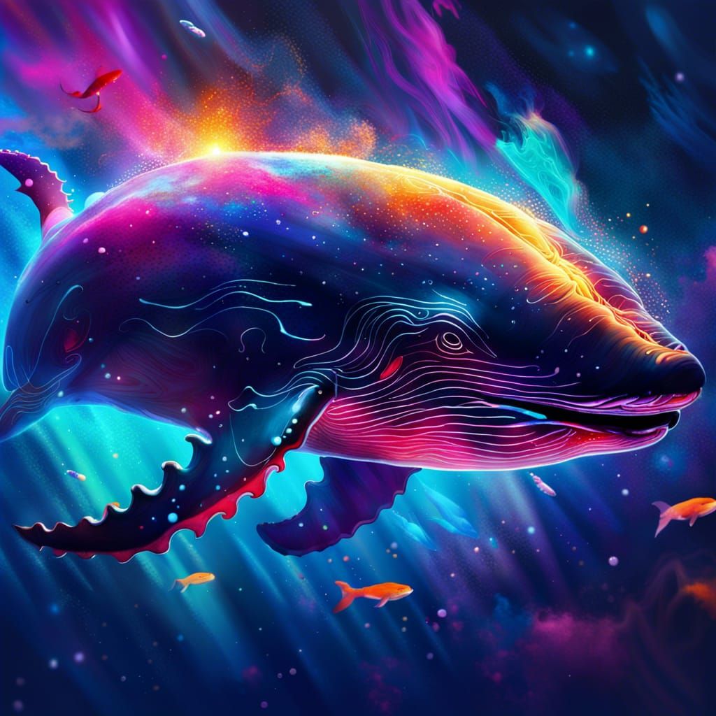 Space whale - AI Generated Artwork - NightCafe Creator