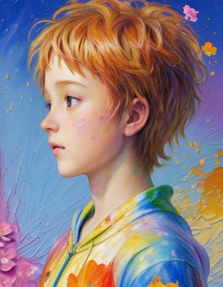 the sigh of the little prince's flowers little Prince wearin...
