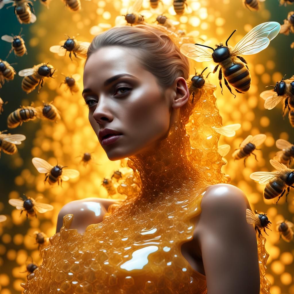 Beauty and the Bees Series 2 - AI Generated Artwork - NightCafe Creator