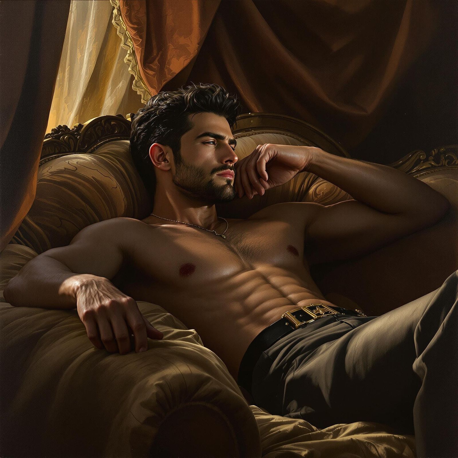 Handsome Man in Repose  by @Heathen