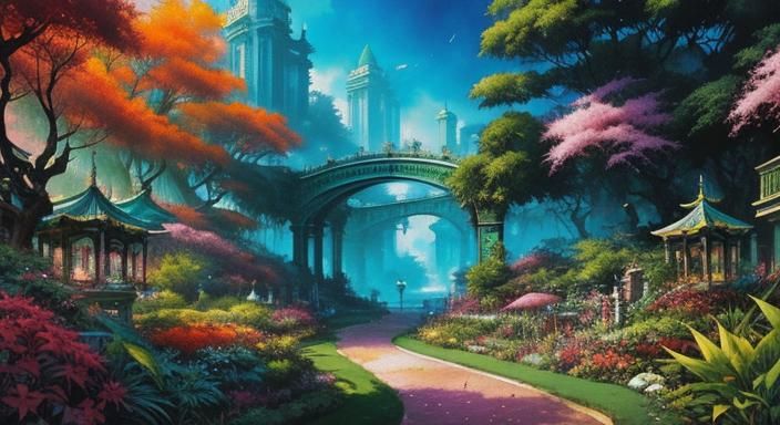 Garden of an ancient city