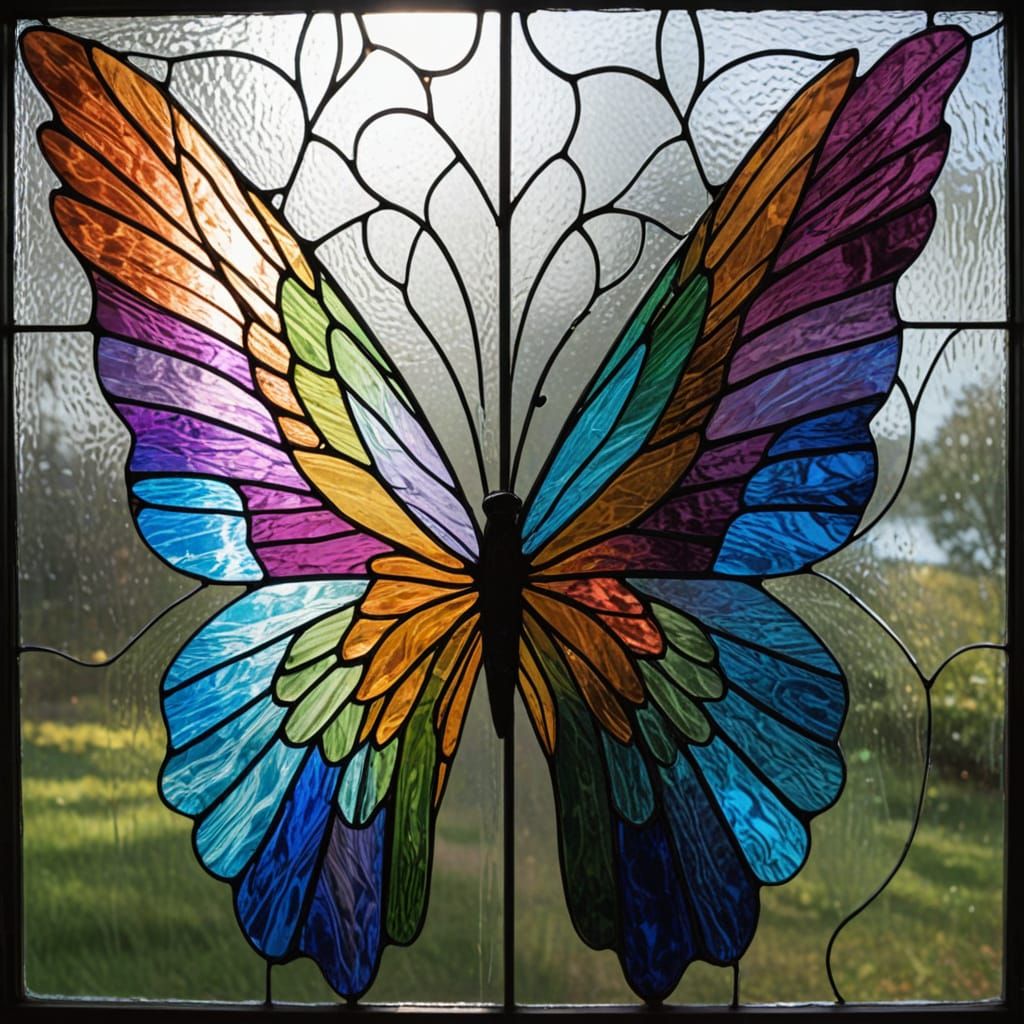  wings made of stained glass  by @Spring Tide
