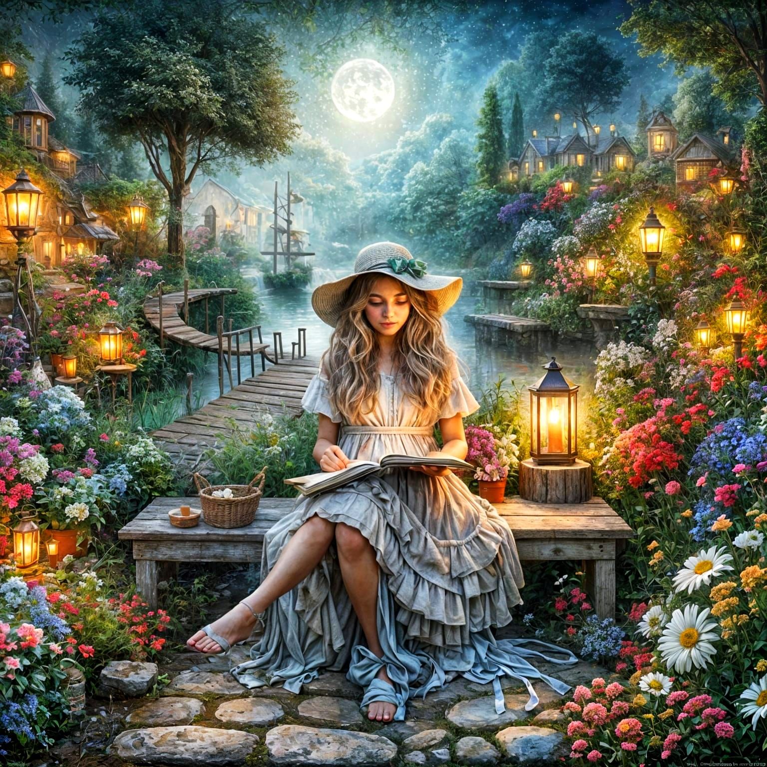 A summer nights reading spot   by @Sakata Gintoki