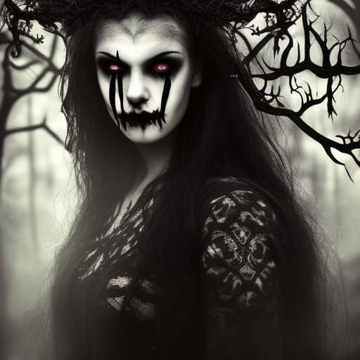 Black Metal Portrait - AI Generated Artwork - NightCafe Creator