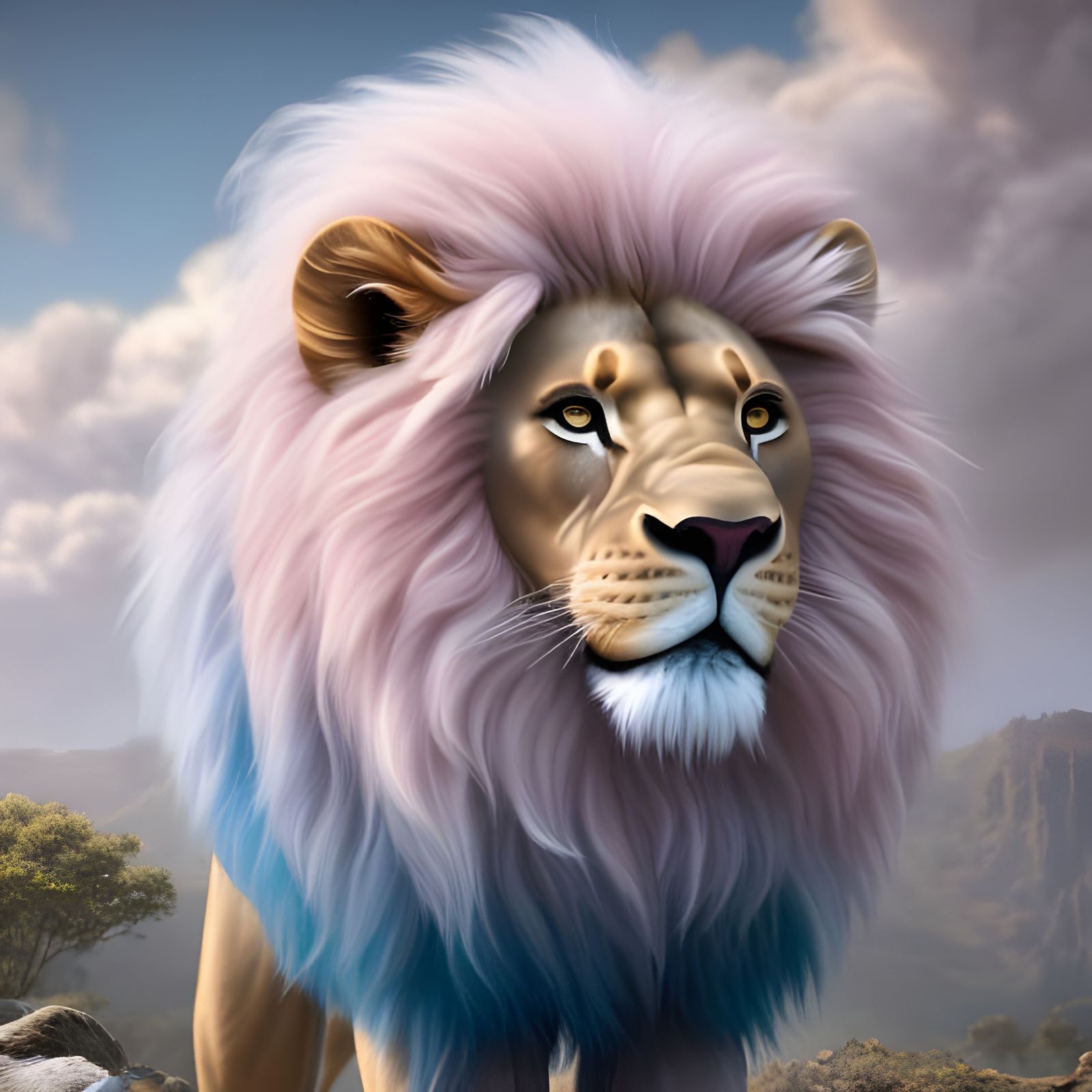 Cotton Candy Lion  by @Tracie