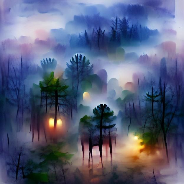 path to horizon between dark forest and hills with yellow and green grass  land, fantasy castle on horizon, dusk, fantasy, VGA 90's video gam - AI  Generated Artwork - NightCafe Creator