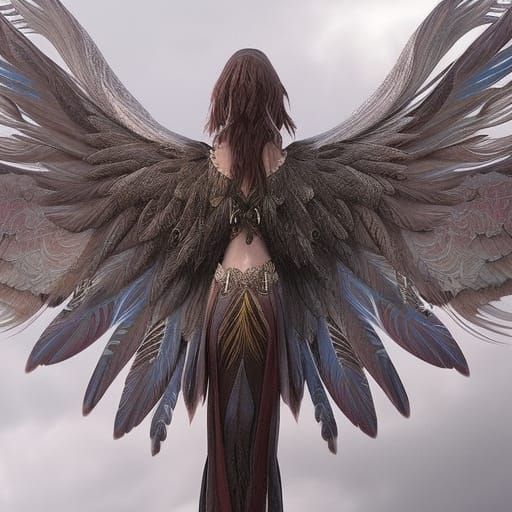 Phoenix, beautiful feathers, big wings
