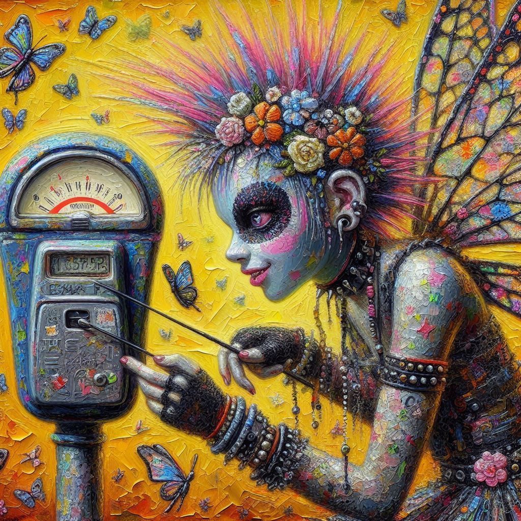 Fairy with parking meter