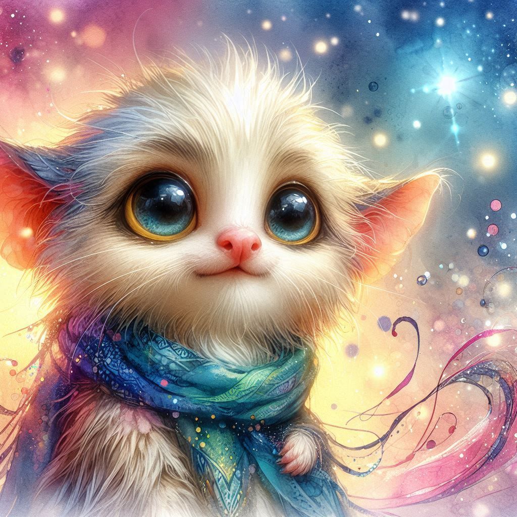 adorable fairy-tale fantasy creature portrait..