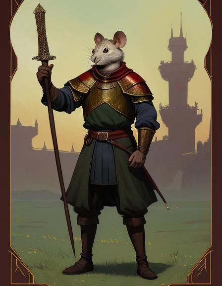 a brave knight that is also a mouse