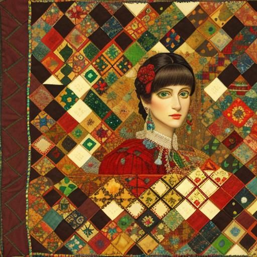 3d, beautiful face, Patchwork Quilts, Patchworked, Cloth Pat...