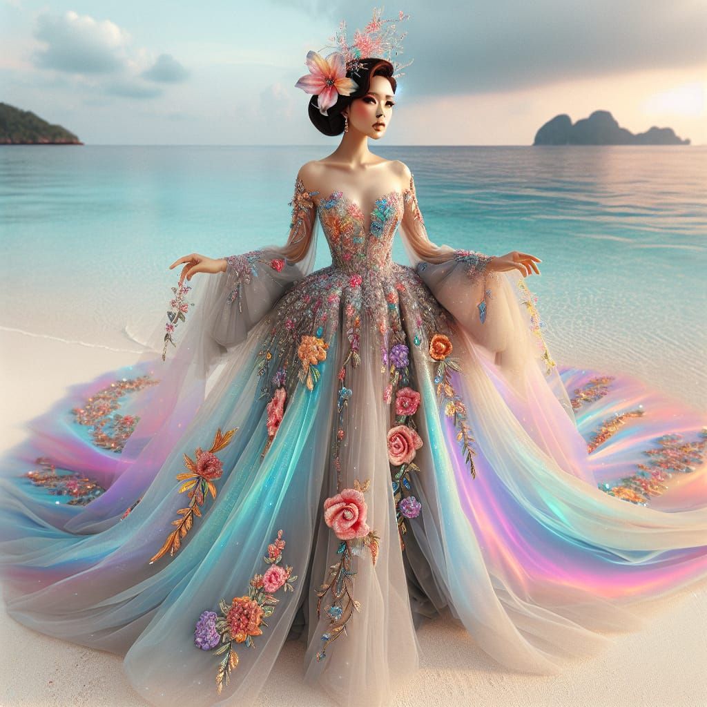 High fashion tulle dress